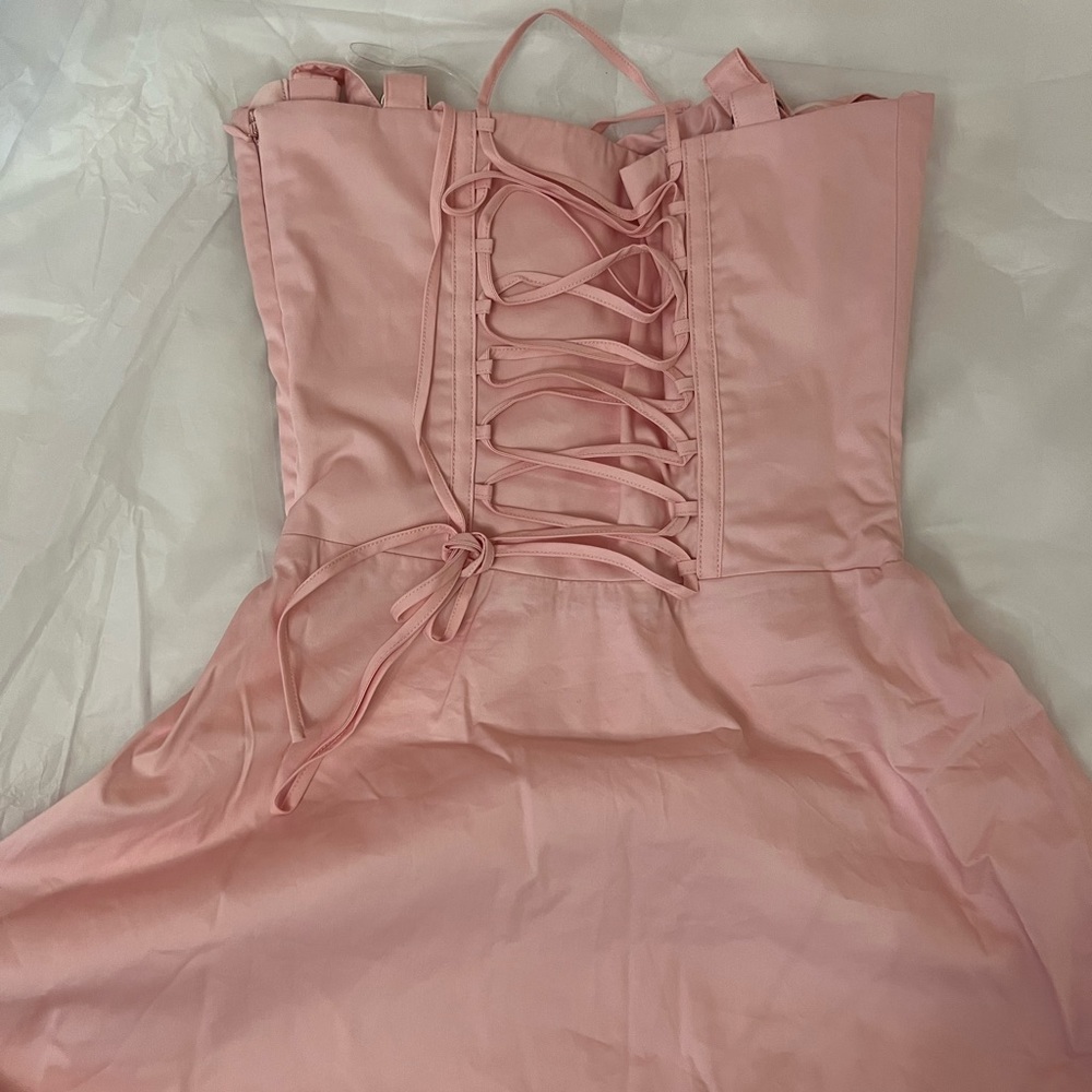HOUSE OF CB 'Carlotta' Baby Pink Corset Mini Dress - Picture 7 of 9